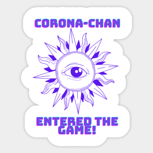 Corona-chan entered the game pandemic design Sticker